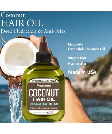 Hair Chemist Coconut Hair Oil 7.1 oz - 99% Natural Formula - Buy Online on GoSupps.com