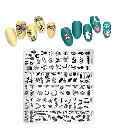 Nail Art for Women - Stainless Steel Christmas Snowflake Templates & DIY Design Stamps - Buy Online on GoSupps.com