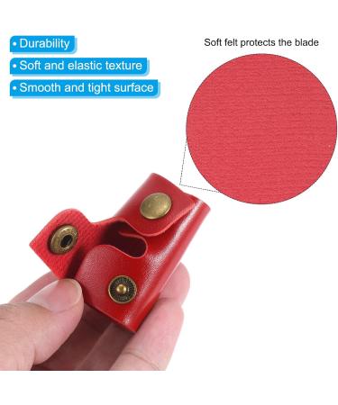 PATIKIL Leather Razor Head Protective Case - 3 Pack Double Edge Razor Sheath for Travel - Red Shaving Tip Cover - Buy Online on GoSupps.com
