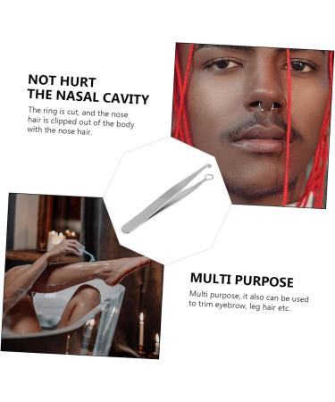 Beavorty Eyebrow Clippers 1pc Nose Hair Trimmer Metal Stainless Steel Tweezer Man Round Tip Eyebrow Tweezers - Buy Online on GoSupps.com