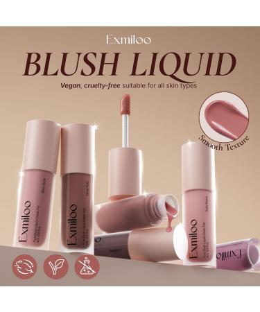  exmiloo Exmiloo 2-in-1 Liquid Blush Face & Lip Blush Lightweight Texture with Buildable Color Subtle Dewy Finish for Naturally Rosy Cheeks (Dewy Hope) - Buy Online on GoSupps.com