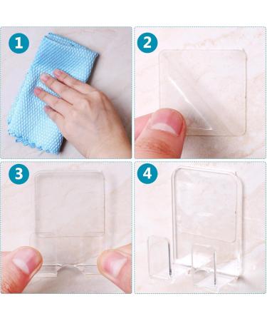 MIKIKIT 3-Pack Transparent Shower Razor Holder with Suction - No Punching Acrylic Bracket for Easy Mounting - Buy Online on GoSupps.com