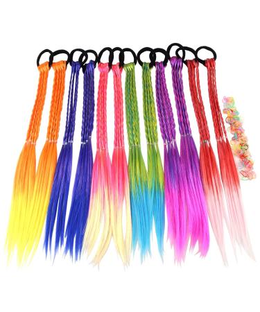 Colorful Hair Accessories for Girls - 12pcs Twist Braid Ponytail Hair Bands Headwear for Women and Kids - Buy Online on GoSupps.com