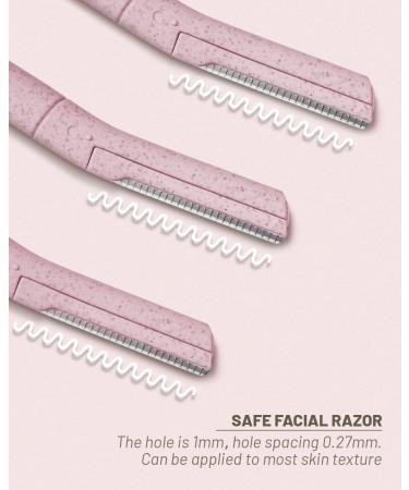 Dermaplane Razor for Women - 15 Pcs Microblade Eyebrow Razors - Peach Fuzz Removal Tool - Face Shavers for Women and Men in Pink - Buy Online on GoSupps.com
