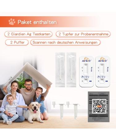 AlievePet Giardia Rapid Test for Dogs & Cats - Self-Test Device (2 Pieces) | Fast & Accurate Pet Health Solution - Buy Online on GoSupps.com