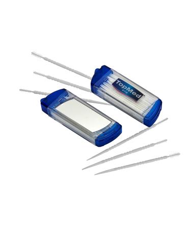 Plastic toothpicks with mirror 200 pieces (4 x 50 pieces)