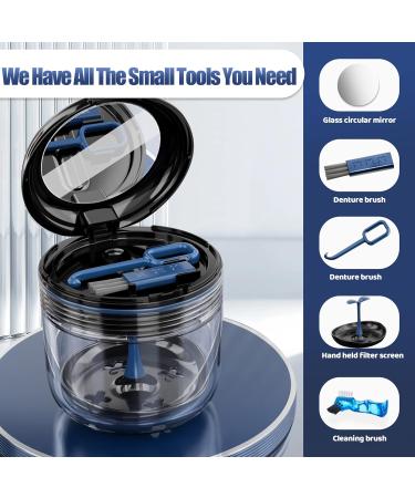 Dentures Case & Box | 3 Pcs Denture Brush Set (Black) - International Shipping Available - Buy Online on GoSupps.com