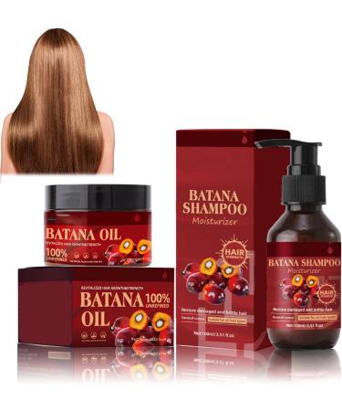 07 100ml Batana Ensemble Shampooing+120ml Batana Ensemble Apr s-shampoing Batana Oil Shampoo and Conditioner Set pour la Croissance des Cheveux Naturels et Biologiques  - Buy Online on GoSupps.com