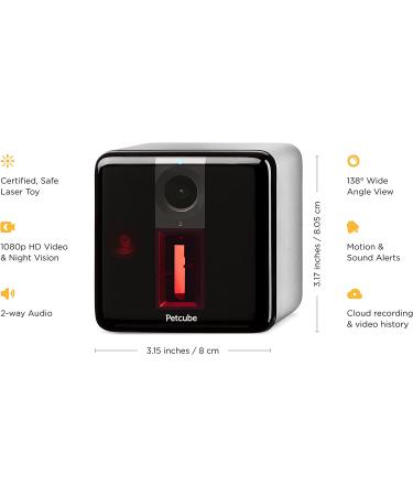Petcube 2017: Smart Pet Camera with Interactive Laser Toy | HD Video, Two-Way Audio, Night Vision | App-Enabled Monitoring for Dog/Cat Safety - Buy Online on GoSupps.com