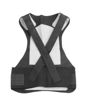 Acouto Heated Waist Brace Vest Adjustable Velcro Soft Design Ideal for Pain Relief | International Shipping Available - Buy Online on GoSupps.com