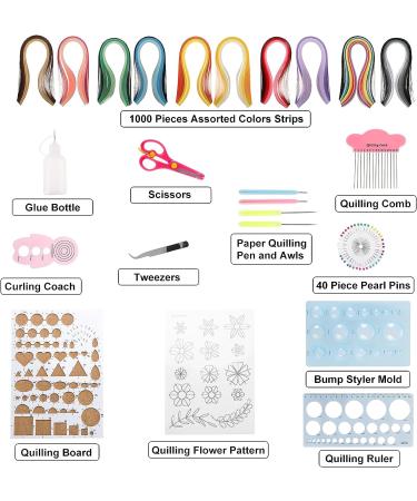 Tysun Paper Quilling Kit - 1060 Pcs Paper Strips & Tools for Beginners in Paper Art & Craft - Buy Online on GoSupps.com