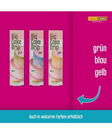 Decocino Bio Cake Drip Red - 40g | Organic Ready-to-Use Cake Glaze for Drip Cakes & Cake Pops - Palm Oil Free - Buy Online on GoSupps.com