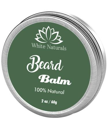 Organic Beard Balm Styles Strengthens & Softens Beards & Mustaches - Leave in Conditioner with Natural Argan Oil Shea Butter Vitamins and Wax Boost for Ultimate Shine