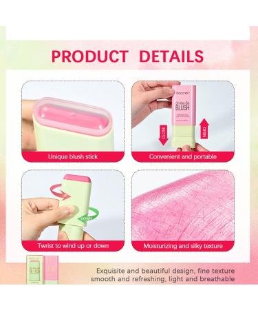 Multi Use Makeup Blush Stick Makeup Blush Stick beauty solid moisturizer Creamy Stick Blush Stick for Cheeks Monochromatic Blush Beauty Wand for Cheek and Lip Tint - Buy Online on GoSupps.com