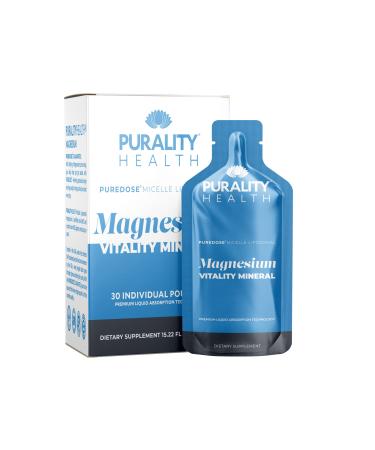 Purality Health Magnesium Micelle Liposomal Enhanced Absorption Magnesium Bisglycinate Vegan Easy to Take Pouches 30 Day Supply