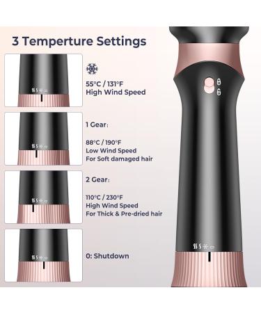 OKWRAP 4 in 1 Hair Dryer Brush - Black - Buy Online on GoSupps.com