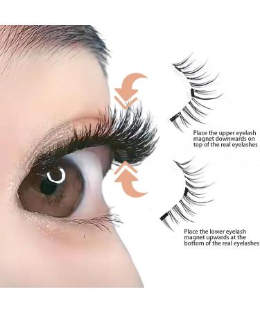 Huyath No Glue Eyelashes | False Eyelashes No Glue Needed Reusable - False Lashes Easy-to-Use Applicator Long-Lasting Eye-Enhancing Beauty Accessory For Women & Girls - Buy Online on GoSupps.com