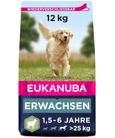 Eukanuba Dog Food with Lamb & Rice for Large Breeds - Dry Food for Adult Dogs 12 kg Adult 12 kg (Pack of 1)