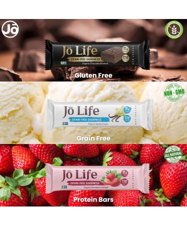 Organic Strawberry Protein Bars - 12 Pack - Buy Online on GoSupps.com