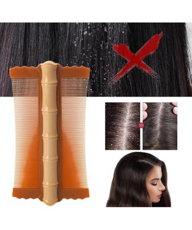 ASIEIT Lice Comb Flea Lice Removal Comb Double-sided Head Lice Comb Fine Tooth Scalp Massage Comb Bamboo Shape for Cats Dogs (Orange) - Buy Online on GoSupps.com