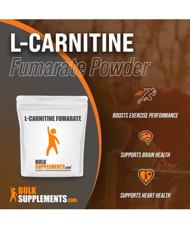 L-Carnitine Fumarate Powder - 500mg Amino Acid Supplement - 100g - BulkSupplements.com - Buy Online on GoSupps.com
