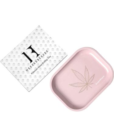 Small Pink Mini Rolling Tray with Magnetic Lid - 7'' x 5.5'' | Premium Metal Storage Tray for Home or On-The-Go - Buy Online on GoSupps.com