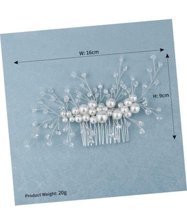 Ipetboom Combs Hair Barrettes Wedding Tiara Wedding Hair Comb Pearl Hair Clips Pearl Headpiece Pearl Clips for Hair Wedding Hair Clip Crystal Clip Comb Hair Pin Bridal Diamond Leaf Bride - Buy Online on GoSupps.com