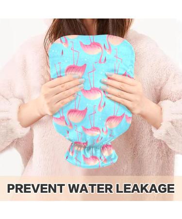 Summer Flamingo Hot Water Bottle 1L with Cover | Pain Relief & Sports Injury Comfort - Buy Online on GoSupps.com