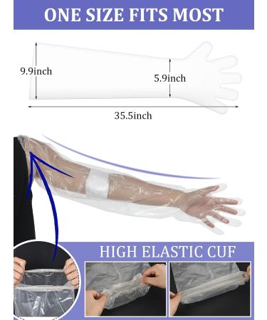 50 Pcs Waterproof Arm Cast Cover - Adult Long Arm Sleeve Protector for Shower, Broken Wound Arm Wrists Elbow - Full Size - Buy Online on GoSupps.com