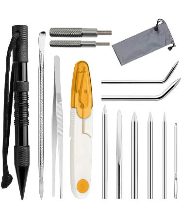 14 Pcs Paracord Needle Set  Paracord FID Accessories with Marlin Spike and Extension Nut  Stainless Steel Paracord Stitching Lacing Needles and Smoothing Knotters Tool for Paracord or Leather Work - Buy Online on GoSupps.com
