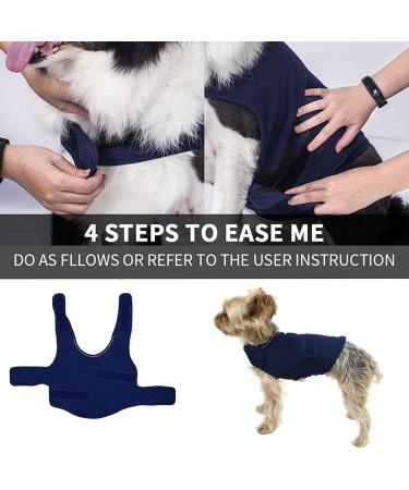 Dog Calming Coat - Thunder Jacket for Fear Relief | Reflective Stress Relief Vest - XL Dark Blue - Buy Online on GoSupps.com