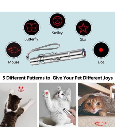 Interactive Cat Laser Toy | Long Range 7 Modes | Pet Training Exercise | Silver - Buy Online on GoSupps.com