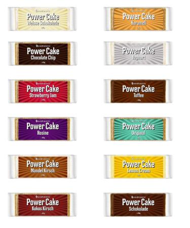 Foodtastic Power Cakes Mix Box (24 x 120g) | delicious juicy oat bars | handmade flapjack energy bars made from oat flakes