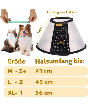 Premium Dog & Cat Protective Collar - Leak & Paw Protection | 3 Sizes (M) - Up to 41cm Neck - Buy Online on GoSupps.com