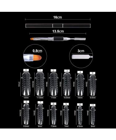 120 Pieces Artificial Fingernails Set - Dual-Ended Acrylic Brush & Nail Tip Clips for DIY Nail Art - Perfect for Women & Girls - Buy Online on GoSupps.com