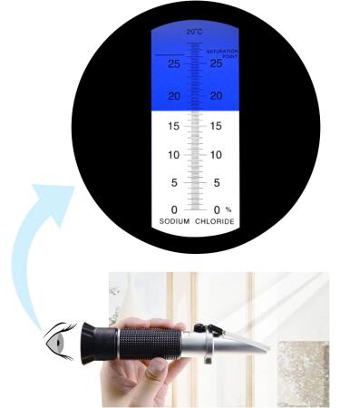 0-28% Salinity Refractometer ATC  Sodium Chloride (NaCl) Salt Level Meter Tester  Test Kit for Sea Water Brine Seawater Food Industry Pickle Soy Sauce  0.2% Accuracy - Buy Online on GoSupps.com