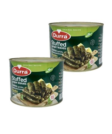 Lot 2x Vine leaves stuffed with rice / Dolma - Durra - 1.9kg