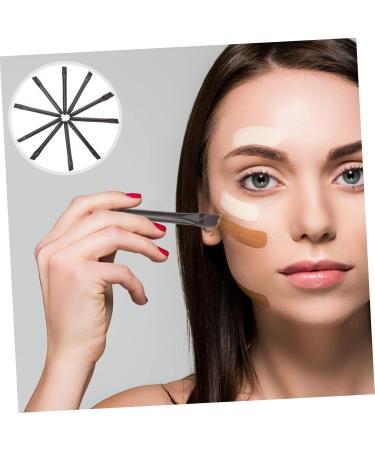 SOESFOUFU 10 Pcs Eye Shadow Brush Women Eyeshadow Brush Eye Makeup Cosmetic Black Stainless Steel - Buy Online on GoSupps.com