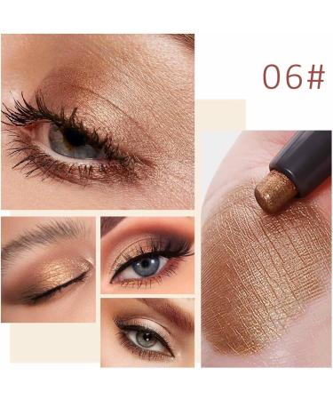 Eyeshadow Stick - Shimmer Cream Eye Shadow Pencil Waterproof & Long Lasting Eye Shadow Eyeliner with -Proof Formula Frifer 06# Brown Copper Color - Buy Online on GoSupps.com