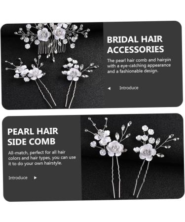 WOFASHPURET 1 Set Hair Jewels for Women Rhinestone Headpiece Bridal Hair Accessories Floral Hair Accessories Bridal Hair Pin Wedding Headpiece Ladies Suits Hair Comb Miss Pearl Flower Beads - Buy Online on GoSupps.com