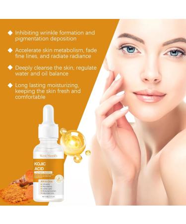 Kojic Acid Turmeric Oil - Dark Spot Remover for Face - Kojic Acid Serum - Turmeric Oil Dark Spot Corrector - Kojic Acid Remove Facial Melasma Acne - Anti Aging Face Serum Moisturzing(2pc) - Buy Online on GoSupps.com