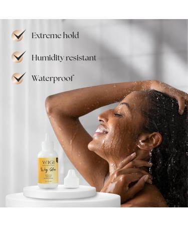 Buy WIGI Premium Wig Glue 1.3 oz - Strong Hold Waterproof Lace Adhesive with Applicator Kit - Fast Drying & Easy to Apply Hair Replacement Solution - Buy Online on GoSupps.com