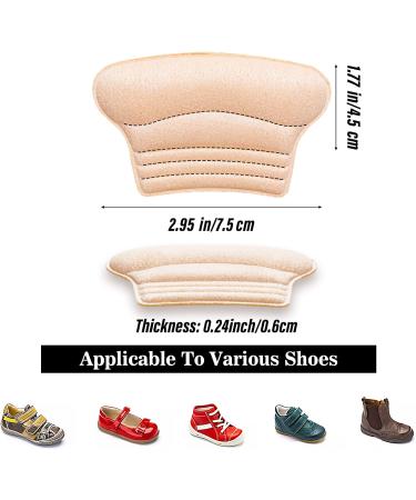 WLLHYF Kids Heel Grips - 4 Pieces Self-Adhesive Cushion Inserts for Better Shoe Fit | Prevent Skin Rubbing and Blisters | Suitable for Toddlers, Girls, Boys, and Women | Black & Skin Color - Buy Online on GoSupps.com