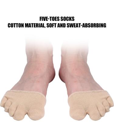 Open Five Toes Half Socks - Breathable Sweat Absorbent Foot Pain Relief with Forefoot Pads - Buy Online on GoSupps.com