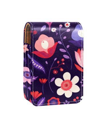 Travel Lipstick Organizer Case Lipstick Case Portable Makeup Bag With Mirror Amazing Floral Daisy Flower P599d2anwh