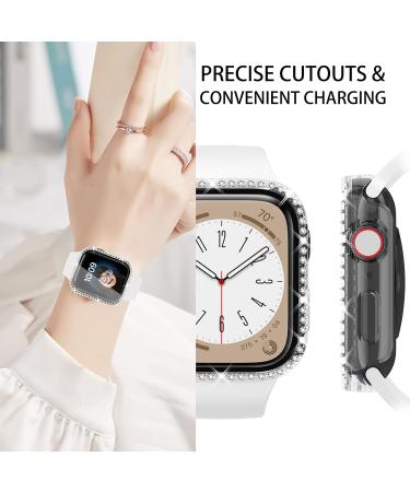 4 Pack Bling Case for Apple Watch Series 8/Series 7 41mm Glitter Rhinestone Diamonds Protective Case with Tempered Glass Screen Protector Replacement Cover for iWatch Series 8/Series 7 41mm Women Black/Rose Gold/Pink/Clear 41mm - Buy Online on GoSupps.com