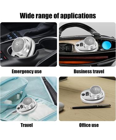 Electric Mini Rotary Shaver with Power Display Rechargeable 400mAh Electric Mini IP65 Waterproof Portable Mini Travel Shaver Wet and Dry Use Pocket Shaver with Cleaning Brush for Home Travel - Buy Online on GoSupps.com