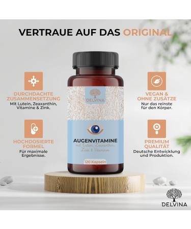 High-Dose Eye Vitamins - 120 Natural Vegan Capsules with Lutein Zeaxanthin Beta-Carotene & Essential Vitamins for Optimal Eye Health - 4-Month Supply - Buy Online on GoSupps.com