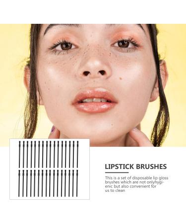 Lurrose 100Pcs Disposable Lip Brush Makeup Applicators - Small Brushes for Eyebrow, Lipstick, Wands - Ideal for Lip Oil and Balm - Pack of 100 - Buy Online on GoSupps.com