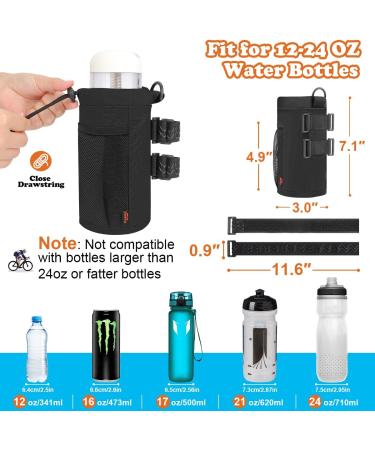 DESIGN WISH 2-Pack 24oz Bicycle Bottle Holder - Screwless Beverage Holder for Bikes - Black Water Bottle Bracket & Mains Bag Compatible (591ml) - Buy Online on GoSupps.com